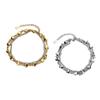 Pulsera Apilable de Amor con Diamantes Completos de Dos Capas de Moda Lujo Ligero Regalo de Cumpleaños para Novia Pulsera Doble Capa de Diamantes Destellantes de Amor