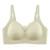 Sutiã de Suporte Macio para Levantar, Estilo Fino, Sem Aro, Renda V-Neck Sem Costura, Efeito Levanta-Busto, Confortável, Anti-Queda, Sutiã com Bojo Fixo
