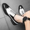 2024 nuevos zapatos de cuero Brock de estilo británico para hombre de comercio exterior talla grande combinación de colores zapatos de hombre zapatos de cuero bajos