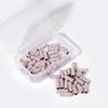 Anillo de Arena Pequeño para Uñas 3.1 mm Cabezal Pulidor para Uñas Color Rosa Pálido Anillo de Arena Pequeño Pulidor de Cuatro Compartimentos Paquete de Doble Compartimento