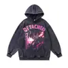 Sudadera con capucha retro americana transfronteriza Dragon Ball lavada desgastada talla grande holgada pesada 480g Chaqueta