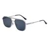 Nuevas Gafas de Sol de Moda Europea y Americana con Montura Cuadrada y Doble Puente para Hombre con Bisagras de Resorte, Gafas de Sol para Hombre con Protección Solar para Exteriores, Gafas de Sol Transfronterizas