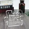Nuevos Adornos Acrílicos Transparentes de Amazon para Papá, Regalo de Cumpleaños del Día del Padre, Bendiciones, Decoraciones de Escritorio