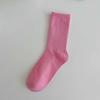 Calcetines de colores de primavera y otoño para mujer, calcetines de algodón de color caramelo a la moda hasta media pantorrilla, medias de algodón negras, blancas y grises para otoño e invierno, al por mayor