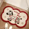 Alfombrilla de Diatomeas tipo Dibujo Animado con Textura de Hilo Tejido, Alfombrilla Absorbente Antideslizante para Baño, Alfombrilla Resistente a la Suciedad y Fácil de Mantener