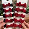Cuerda para el Cabello con Lazo Rojo de Año Nuevo Cola de Caballo Sin Costuras Gruesa Anillo de Pelo de Alta Elasticidad Nuevos Accesorios para el Cabello Marubeni para Niñas