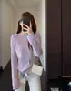 Suéter corto de punto suave, resistente y con lentejuelas estilo coreano para mujer, nuevo para otoño e invierno 26 H090305