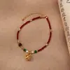 Joyería al por mayor: lapis lázuli natural, pulseras de perlas de lujo ligero de nicho, accesorios versátiles para niñas, joyería simple de alta gama