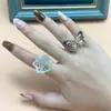 Nuevo Anillo de Mariposa Exquisito Dulce Bronceado de Colores Anillo de Crisantemo Multicolor de Lujo Ligero Dopamina Venta al por Mayor