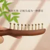 Artículo Popular de Tiktok Peine de Sándalo con Dientes de Latón para Uso Doméstico, Peine Masajeador de Madera Maciza para Despejar Meridianos