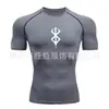 Camiseta deportiva de secado rápido transfronteriza AliExpress, capa base para entrenamiento en el gimnasio, para hombre, transpirable, que absorbe el sudor, elástica, ajustada, venta al por mayor