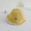 Sombrero Infantil Primavera y Otoño Delgado Sombrero de Princesa para Bebé Sombrero de Pescador de Encaje para Bebé Niña Sombrero de Cubo para Niña Combinable Moda Occidental