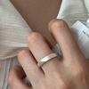 Anillo Liso Básico Minimalista para Mujer, Estilo Ins Fresco Acabado Mate Cepillado, Anillo Abierto Elegante, Anillo Versátil para Mujer