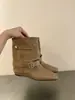 Encuentro Primero Temporada Botas Delgadas Botines Cortos para Mujer 2026 Otoño/Invierno Nuevo Estilo Botas Cónicas Maillard Botas Martin Botas Individuales