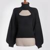 Coreia do Sul Dongdaemun camisola de gola alta outono e inverno novo estilo estrangeiro solto gola alta vento puro quente suéter de menina conjunto de duas peças