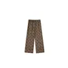 Pantalones casuales nuevos para mujer de primavera y verano con estampado de tela de cáñamo, estilo old money, relajados y versátiles, FSY60670