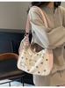 Bolsa Tote com Estampa de Desenho Animado Transfronteiriça 2025 Verão Nova Moda Coreana Bolsa de Ombro de Grande Capacidade Bolsa Versátil de Axila