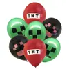 Festa de Aniversário Infantil Tema Jogo Cartoon Minecraft Decorações Descartáveis Toalha de Mesa Balões