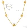 Collar de Joyería Ins Francés Nuevo para Mujer, Personalidad Simple de Lujo Ligero Europeo y Americano, Collar de Pétalos con Hebilla Irregular Cuadrada y Redonda de 18K