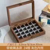Caja de Almacenamiento de Joyería con Veta de Madera de Nogal, a Prueba de Polvo, Portátil, de Gama Alta, Exquisita, Antioxidante, para Pendientes, Anillos, Joyería de Mano, Joyero