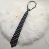 ¡Muy Preppy y Muy Bai! Corbata Japonesa JK Rayada Negra Hecha a Mano para Mujeres, Corbata Estilo Universitario DK para Hombres
