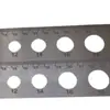 Régua para Desenho de Furos Circulares, Medidor de Diâmetro de Furos, Régua Graduada Medidor de Diâmetro 2-22, Régua de Medição Multiuso com Furos de Aço Inoxidável 30cm