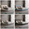 Cama simple moderna de lujo ligero para dormitorio principal, cama doble de 1.8x 2m con almacenamiento, cama grande minimalista, cama doble nórdica de 1.2m