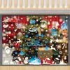 Decorações de Natal da Amazon Homem de Gengibre Criativo Adesivos Eletrostáticos Suprimentos para Festa de Natal Boneco de Neve Adesivos para Vidro