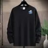 Nova blusa estampada com forro de fleece, moderna e versátil, fashion para jovens, grossa e resistente, moletom masculino de gola redonda