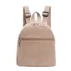Mochila de veludo personalizada transfronteiriça, cor sólida, bolsa feminina da moda, alto valor estético, mochila pequena simples e versátil