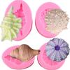 Decoración de Pastel Hecha a Mano DIY con Concha Marina Grande de Vieiras Molde de Pegamento para Celular Molde de Silicona de Animales Marinos