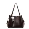 Bolso tote retro para mujer, nueva colección otoño/invierno 2026, moderno y versátil, gran capacidad, correa de hombro ancha, bolso de hombro para el trabajo