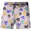 Comercio Exterior Transfronterizo Amazon Explosiones Creativos Abstractos Graffiti Pantalones Cortos Impresión Digital 3D Sueltos Moda Casual
