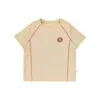 Conjunto Esportivo de Verão 2026 para Meninos Wulibuyi, Camiseta Casual Simples de Manga Curta com Shorts Listrados Color Block para Crianças