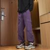 Pantalones Cargo Morados para Hombre 2025 Primavera Nuevo Estilo Americano Retro Marca de Moda Sueltos Rectos Casuales Punto Venta al por Mayor