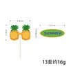 Gafas de Sol de Dibujos Animados para Cumpleaños de Verano Decoración de Pastel de Cachorro Sombrero de Oso Vela Mini Sombrero Piña Gafas Enchufe