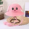 Nuevo sombrero de sol para niños, sombrero de verano con orejas móviles, airbag, sombrero de conejo, protector solar, sombrero de paja, atracciones turísticas, venta al por mayor
