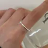 Anillo de la Suerte Anillo de Plata de Ley S925 para Mujer Estilo Normcore Moda Ins Ropa de Trabajo Versátil Elegante Anillo Apilable de Corazón