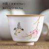Taza de Té de Cerámica Yuebai al Por Mayor Horno Ru Taza de Té Antigua Juego de Té Kung Fu Taza Individual Semimanual Redonda Maestro Uso Doméstico