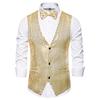 Chaleco para hombre Lentejuelas Abrigo de Vestir para Actuación Club Nocturno Anfitrión para Hombre MC Estudio Chaleco MJ30
