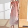 Mejorado Vestido Cheongsam de Verano para Mamá 2026 Estilo Nuevo para Mujeres de Mediana Edad y Mayores, Vestido de Manga Corta para Madres de 50 Años