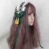 Fofa Estilo Japonês Menina Doce Lolita Menina Coração Borla Faixa de Cabelo Doce Lolita Feito à Mão Renda Laço Acessórios de Cabelo