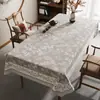 Mantel estilo Zen chino, a prueba de aceite, impermeable, resistente a las manchas, fácil de limpiar, lujo ligero, tacto de alta gama, estilo chino tradicional, mantel vintage para mesa de té