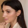 Pendientes de Aro Lisos Versátiles Estilo Retro Europeo y Americano para Mujer, Lujo Accesible Diseño de Nicho, Moda Elegante de Gama Alta, Pendientes Sencillos