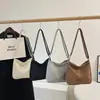 Bolso de Gran Capacidad Otoño para Mujer Nuevo 2024 Estilo Coreano Bolso Tote Rayado Artístico Bolso de Mano para Estudiantes Universitarios para Ir a Clase