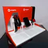 Soporte de Exhibición de Cosméticos Acrílico Personalizado de Múltiples Niveles con Panel Trasero Desmontable e Iluminación LED Adecuado para Mostradores de Tiendas Minoristas