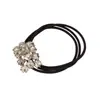 Cuerda para el Cabello Cuadrada de Diamante Brillante de Moda de Lujo Ligero Anillo para el Cabello de Alta Calidad Alta Calidad Alta Calidad Banda para el Cabello con Bola para Cola de Caballo Accesorios para el Cabello
