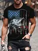 Ebay Europa e Estados Unidos venda direta transfronteiriça marca da moda letras em inglês impressão digital 3D camiseta masculina de manga curta seda de leite