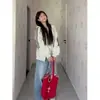 Sudadera con capucha de estilo coreano de moda, talla grande, con tres rayas, para mujer, otoño e invierno, nueva, holgada, de terciopelo, engrosada, chaqueta cárdigan