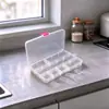 Caja de Almacenamiento de Plástico Desmontable de 15 Compartimentos Rectangular de PP Caja para Componentes de Ferretería Joyería Pendientes Botones Caja para Empaquetar y Organizar